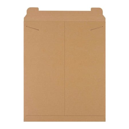 The Packaging Wholesalers Stayflats Tab Lock Mailers, 17"W x 21", Kraft, 50/Pack ENVRM7SFK